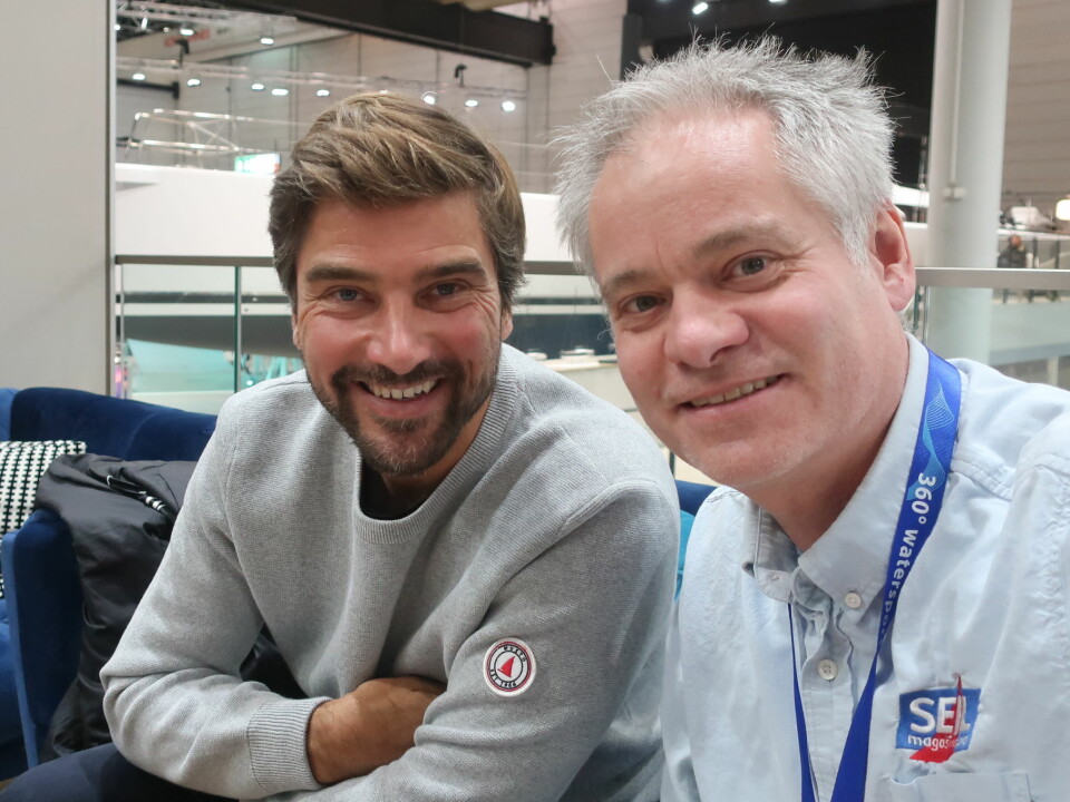 Boris Herrmann og Axel Nissen-Lie før starten på the Ocean Race i Alicante