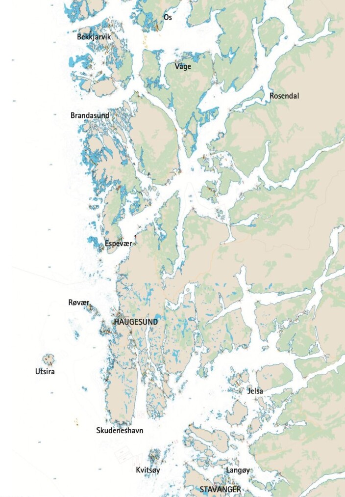 PERLER: Steder i Rogaland og Sunnhordaland omtalt i artiklen. PERLER: Steder i Rogaland og Sunnhordaland omtalt i artiklen.
