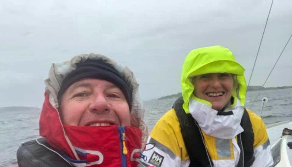 ÅRETS FØRSTE SEIER: Kristian Andreasen og Siv Lund vant årets første shorthanded-regatta.