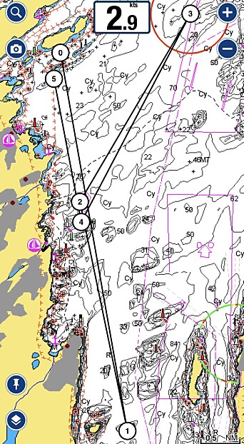 Lørdagens bane, 15 nm. Lørdagens bane, 15 nm.