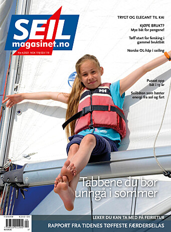 FORSIDE: Astri Nissen-Lies yndlingsposisjon under seil. FORSIDE: Astri Nissen-Lies yndlingsposisjon under seil.
