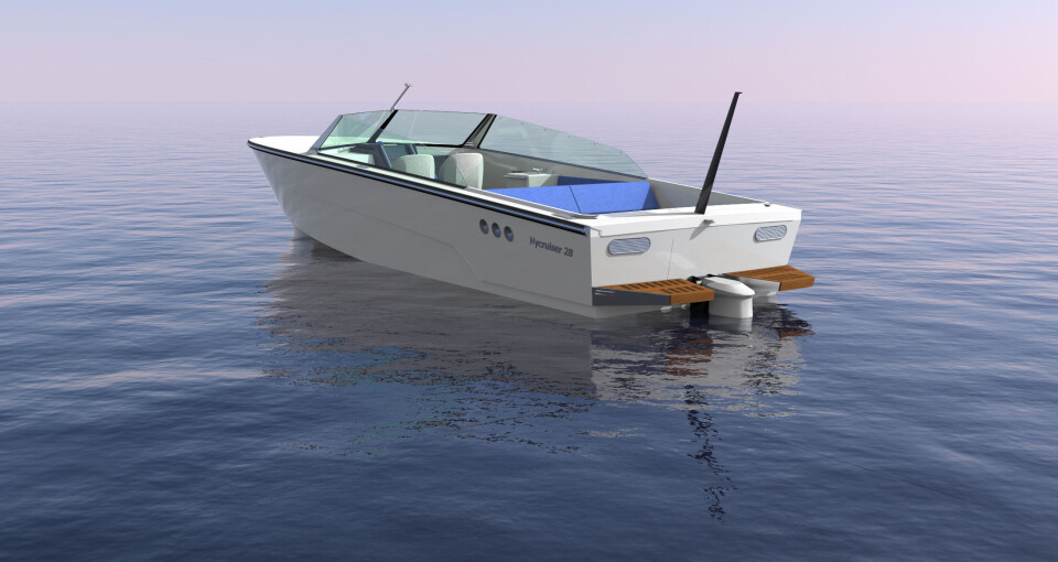 HYDROGENBÅT: HyCruiser 28 gir båtliv uten motorstøy.
