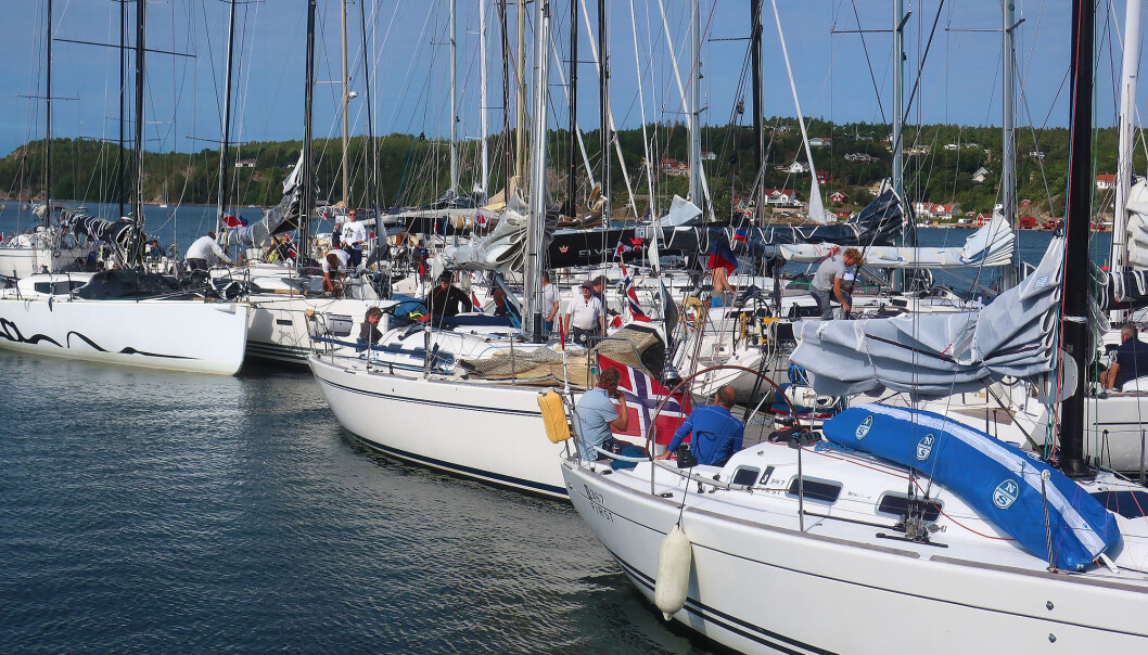 HANKØ: Båtene samlet på Hankø Yacht Club. HANKØ: Båtene samlet på Hankø Yacht Club.