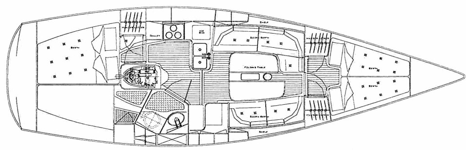 SWEDESTAR: Testens smaleste båt gir mindre volum, men planløsningen fungerer godt med to lugarer.