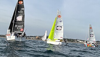 KLARE: Seks 19 fots kryssfinerbåter er klare for å krysse Atlanterhavet. KLARE: Seks 19 fots kryssfinerbåter er klare for å krysse Atlanterhavet.