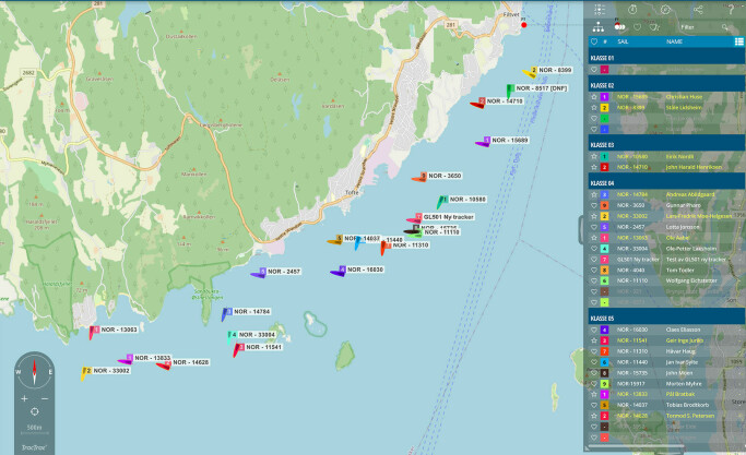 TRACKING: Tracking blir langt mer spennende å følge når posisjonene blir supplert med en løpende resultatliste. For seilerne byr tracking på mange spennende muligheter for å analysere regattaen og valgene man tok i etterkant.