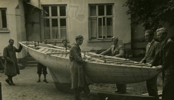 «Vi-To», Jan Herman LInges første konstruksjon, som han bygget selv og seilte til Sverige med.