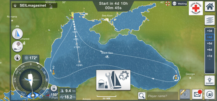SVARTEHAVET: Regattaen er på ca 1400 nm og vil ta ca en uke. SVARTEHAVET: Regattaen er på ca 1400 nm og vil ta ca en uke.