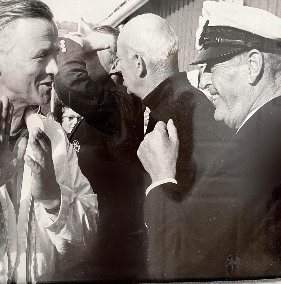 HYC: Kong Olav og Jan Hermann Linge på Hankø Yacht Club.