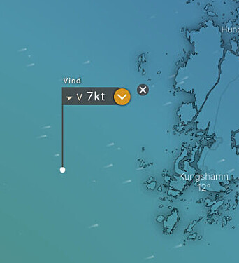DREINING: KL. 0600 har vinden dreiet mot vest utenfor Smøgen. DREINING: KL. 0600 har vinden dreiet mot vest utenfor Smøgen.