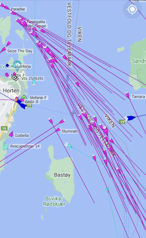 KONKURRENTER: Med Marine Traffic fikk vi godt bilde av hva de andre gjorde. KONKURRENTER: Med Marine Traffic fikk vi godt bilde av hva de andre gjorde.