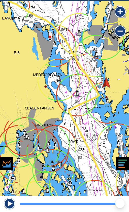 TRACK: Vi atpte på å krysse fjorden, men slo perfekt ved Slagen. TRACK: Vi atpte på å krysse fjorden, men slo perfekt ved Slagen.