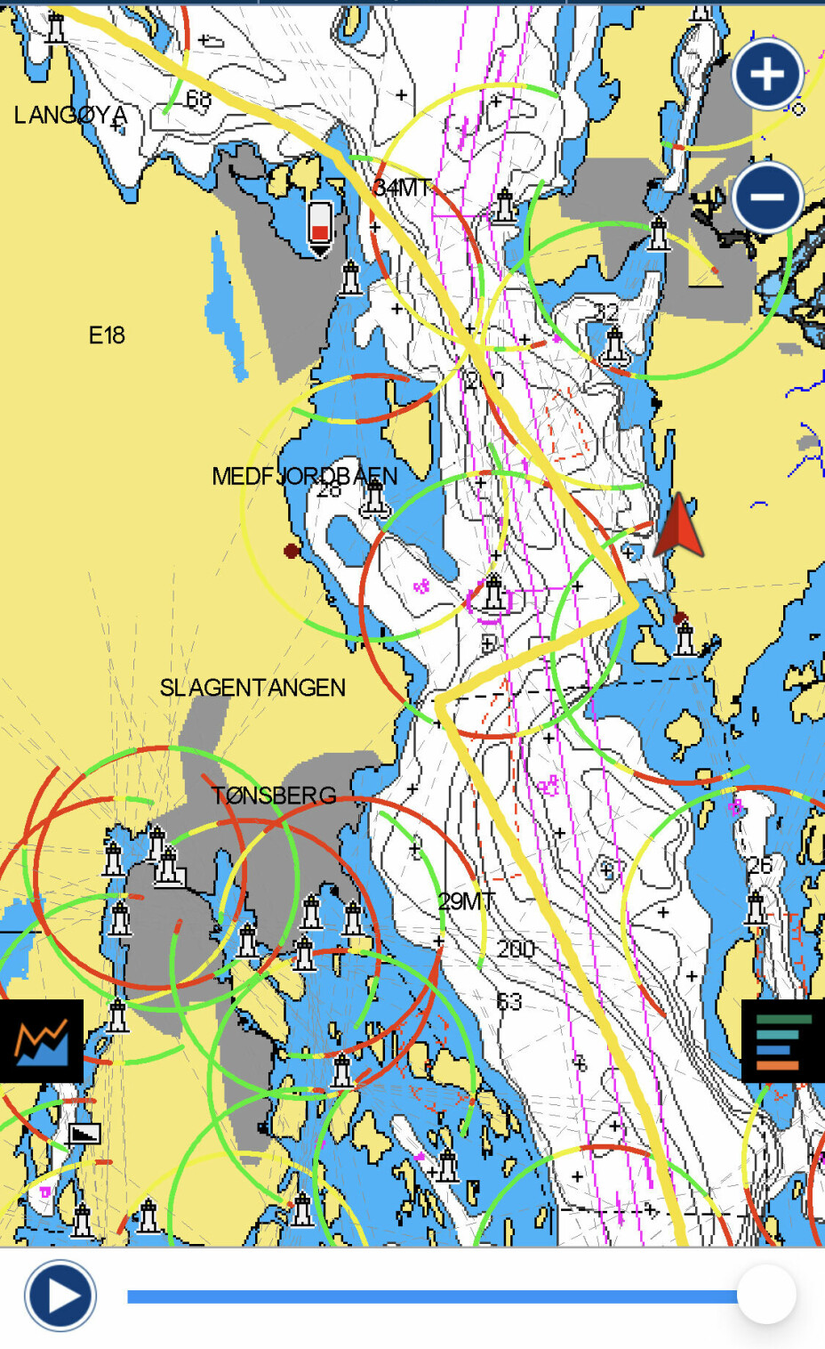 TRACK: Vi atpte på å krysse fjorden, men slo perfekt ved Slagen.