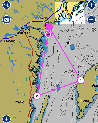 BANE: Regattaen strekte seg over tre etapper og var på tilsammen ca 230 nm. BANE: Regattaen strekte seg over tre etapper og var på tilsammen ca 230 nm.