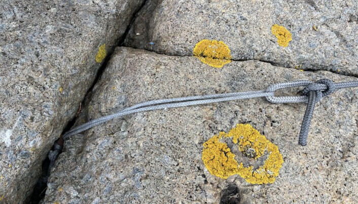 SITTER: 5 mm dyneema har samme bruddstyrke som 12 mm fortøyningstamp. SITTER: 5 mm dyneema har samme bruddstyrke som 12 mm fortøyningstamp.