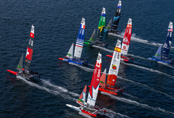 TETT: Det danske laget er med på å heve nivået i SailGP. TETT: Det danske laget er med på å heve nivået i SailGP.
