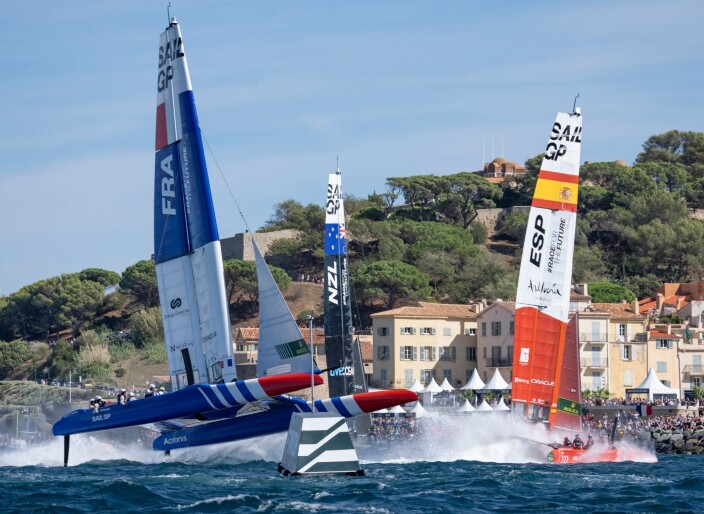 ACTION: Det ble seiling på grensen på lørdag i Saint-Tropez. ACTION: Det ble seiling på grensen på lørdag i Saint-Tropez.