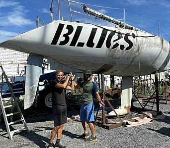 HENTES: «Blues» er i dag et vrak, men Kamperhaug vil sette den i stand i god til før mesterskapet på Hankø til neste år. HENTES: «Blues» er i dag et vrak, men Kamperhaug vil sette den i stand i god til før mesterskapet på Hankø til neste år.