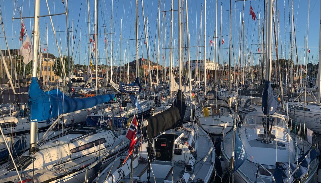 TETTPAKKET: 250 båter ligger nå i Svenborg, og det kan komme 200 til. TETTPAKKET: 250 båter ligger nå i Svenborg, og det kan komme 200 til.