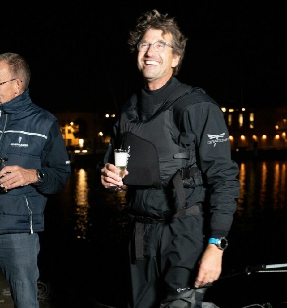 RASKEST: Jens Quorning gjennomførte regattaen på bare 15 timer og 25 minutter med sin spesialbygde trimaran.