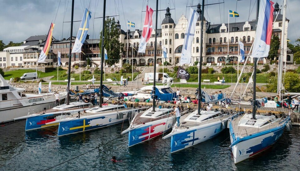 IDYLL: Flåten av Club Swan 50 samlet i Sverige for ett år siden.