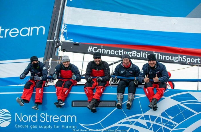 TRYGT: Den russiske båten har «Nord Stream – Secure gas supply for Europa» skrevet på skrogsiden.
