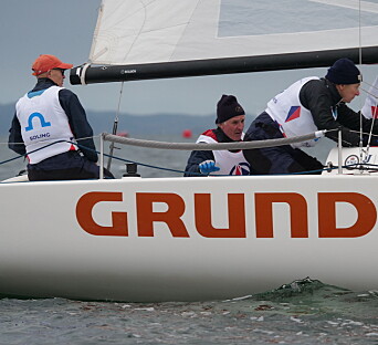 SOLING: Hermann Horn Johanessen var for tidlig over startlinjen. SOLING: Hermann Horn Johanessen var for tidlig over startlinjen.