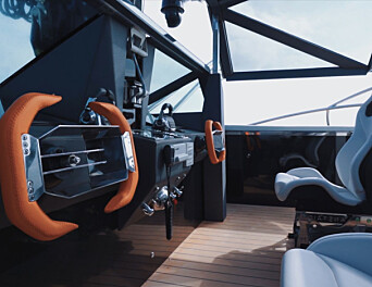 COCKPIT: Styreposisjonen minner mer om fly enn en seilbåt. COCKPIT: Styreposisjonen minner mer om fly enn en seilbåt.