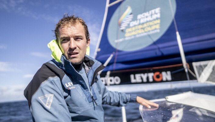 FAVORITT: Sam Goodchild ble skadet under starten. FAVORITT: Sam Goodchild ble skadet under starten.
