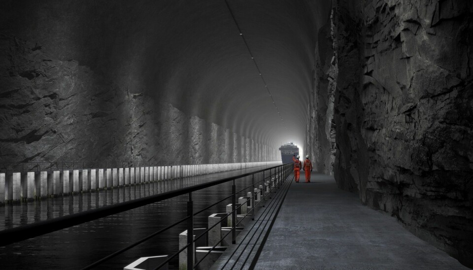 Bildet gir et inntrykk av hvordan tunnelen vil se ut innvendig