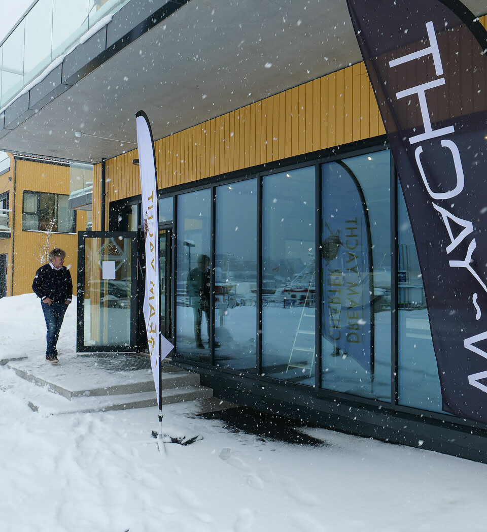 NYTT: W-Yachts butikk har fått plass i Vollen Marinas nye anlegg på bryggekanten.
