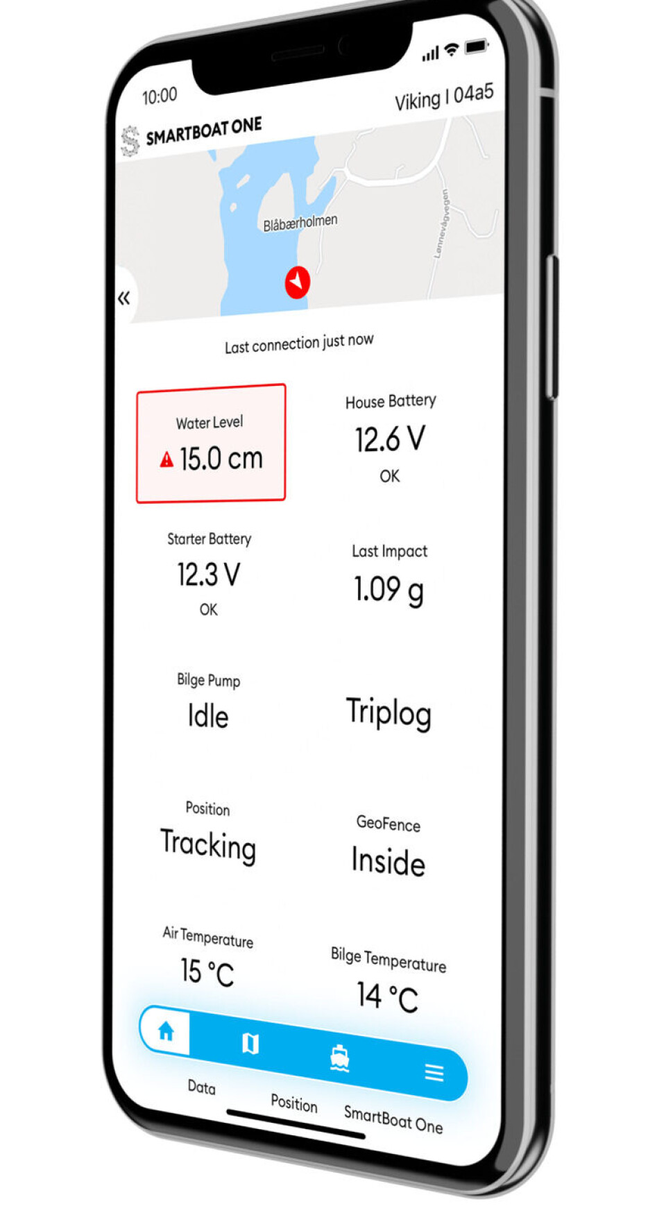 MOBIL: Med egen app har du full kontroll på båten din. Du får også en elektronisk loggbok.