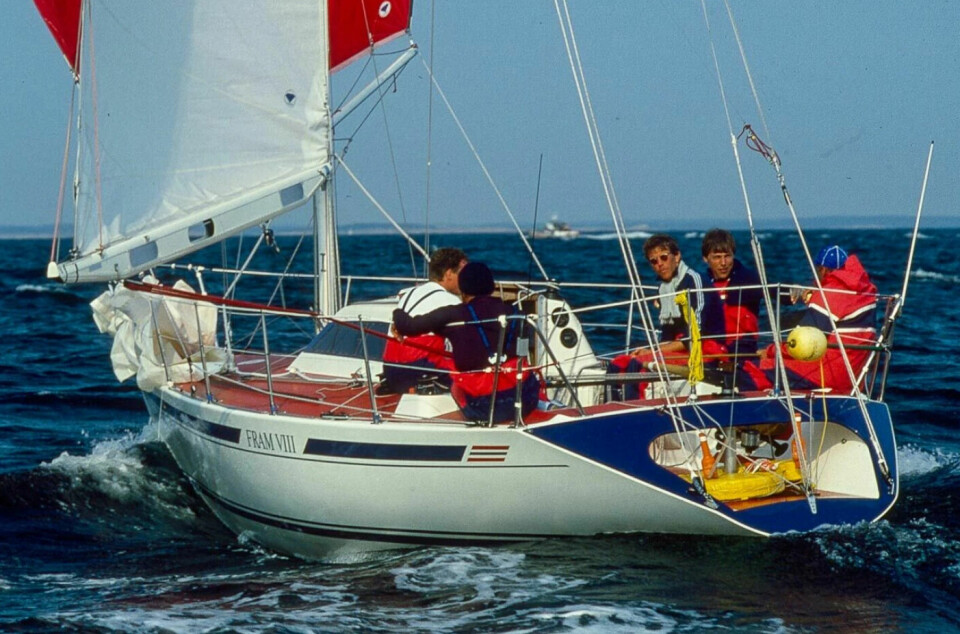 PÅ HANKØ: «Fram VIII» tok 4. plass under VM på Hankø i Halvtonn-klassen i 1983.