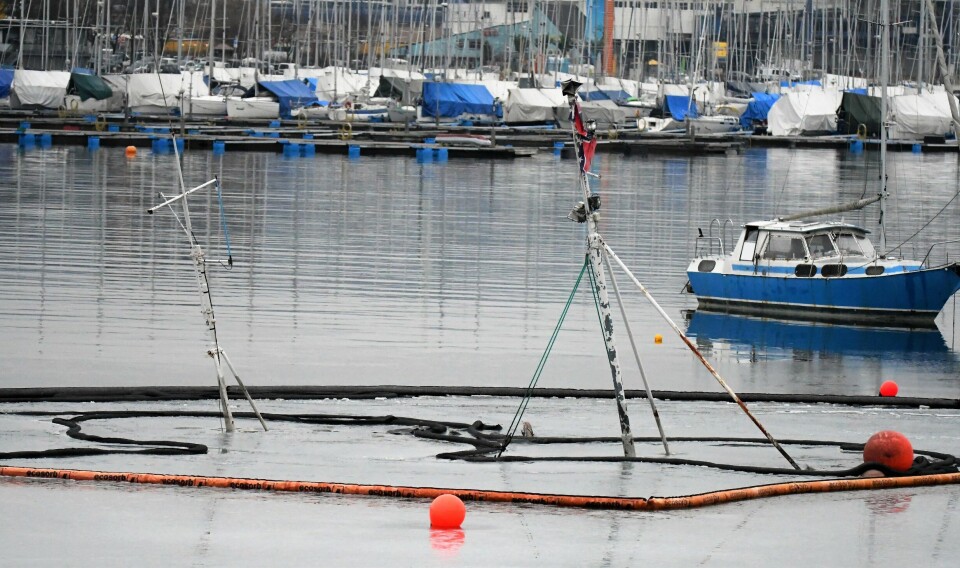 VRAKBÅTER: Det sank åtte båter i Frognerkilen i 2022. Også denne vinteren har det gått ille for noen av båtene.