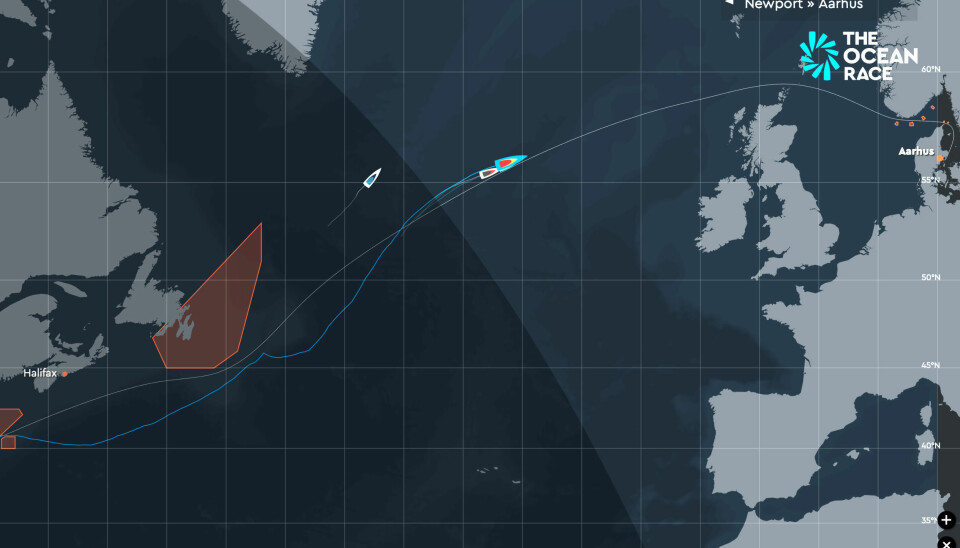 THE OCEAN RACE: Feltet er over halveis, og har 1 300 nm igjen til Aarhus.