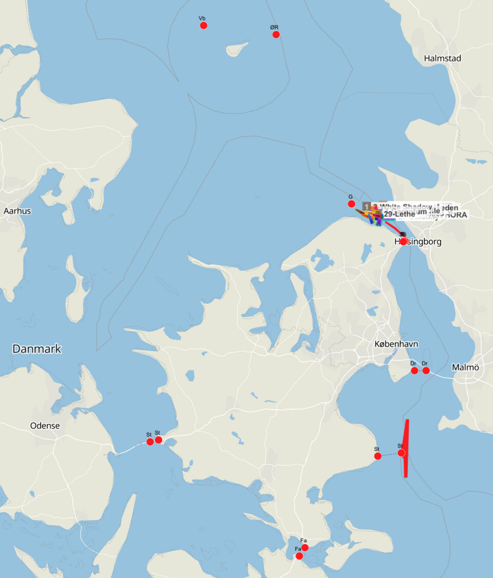 BANE: Shorthandedseilerne skal seile 245 nm rundt Anholt og så rundt Sjælland.