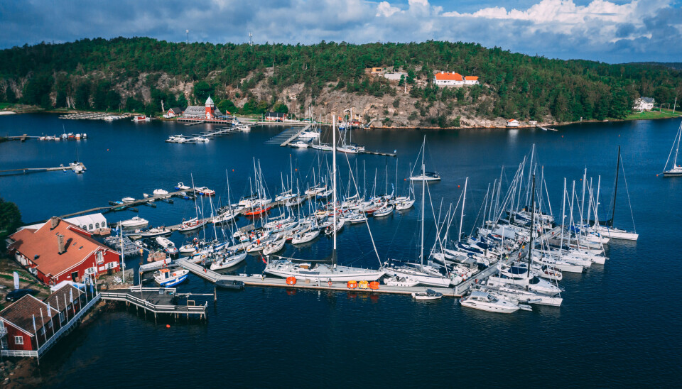 ARENA: Seilerne hadde Hankø Yacht Club som base, og her var det også plass til Kamperhaugs enorme yacht, «Ondine».