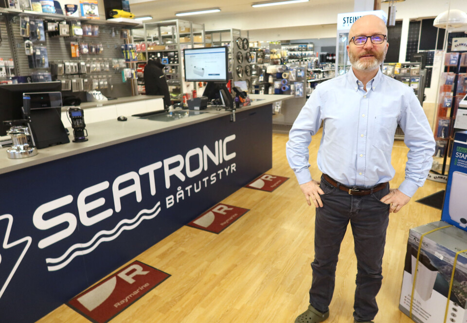 STOLT: Lars Jørgen Kopperud er stolt av Seatronic etter at butikken er blitt oppgradert.