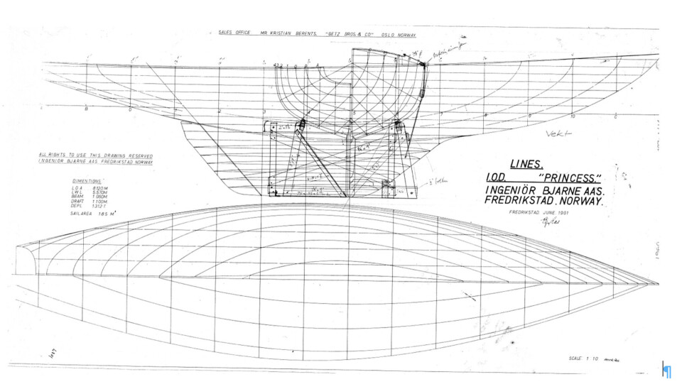 KONSTRUKSJON: IOD Princess ble tegnet og bygget av Henrik Aas ved båtbyggeriet Isegran.