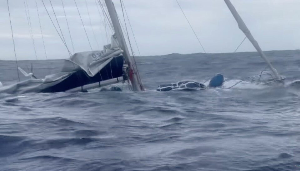STILLEHAVET: Arcona 460 «IdaLina» sank raskt etter at båten fikk hull i skroget.