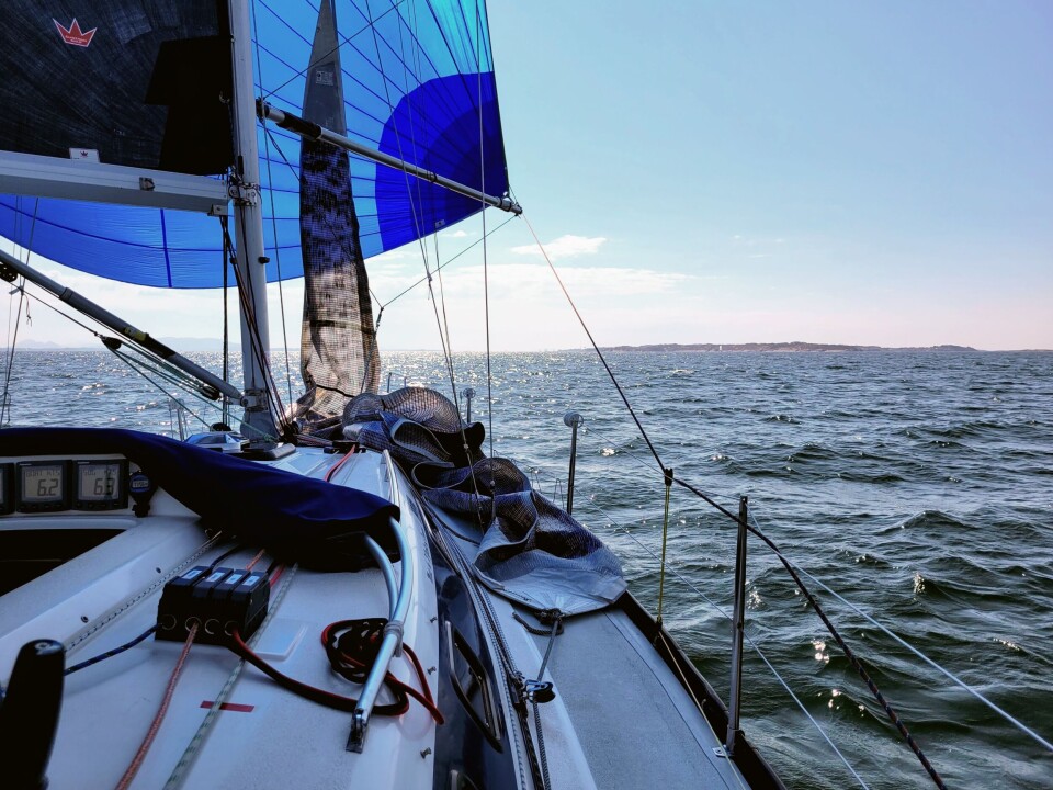 SOL: Det ble mye spinnakerseiling i rolig vind under fjorårets regatta.