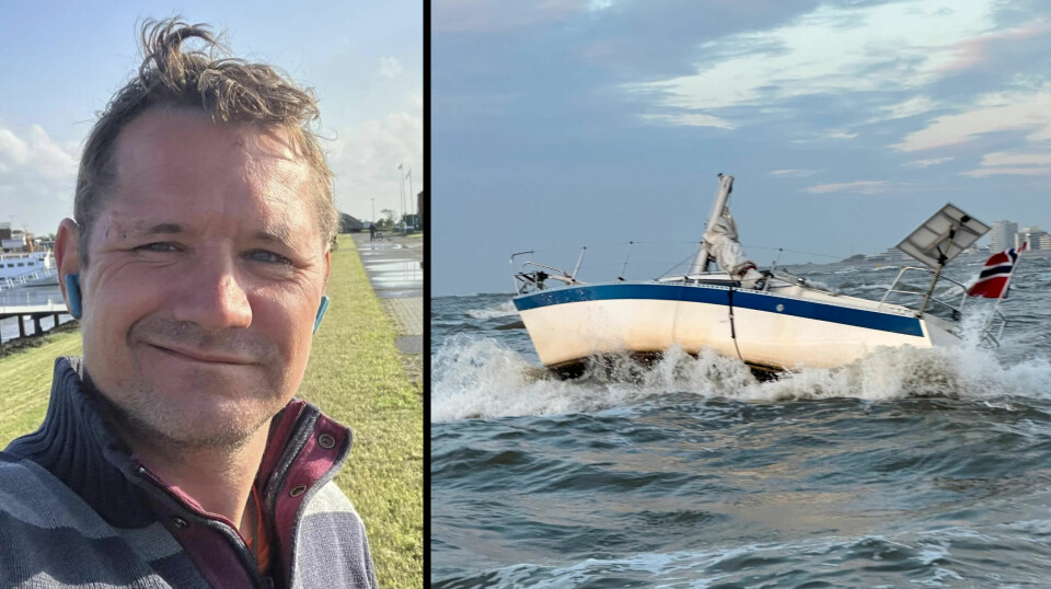 I GOD BEHOLD: Kjetil Klopan er i god behold etter hendelsen, og vurderer nå skadene på båten, som står på land, skriver han på facebook.