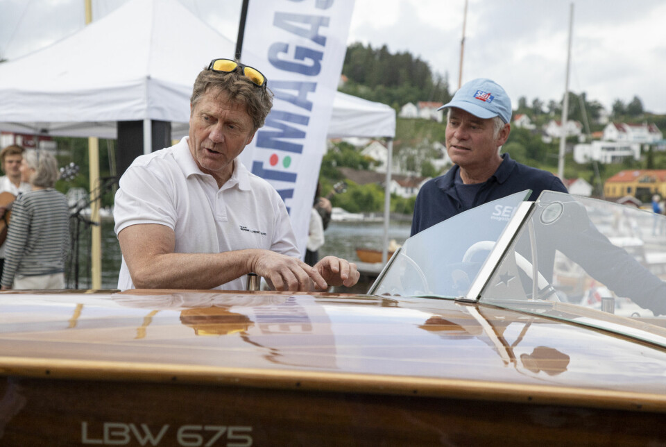FINISH: Roar Berge og 'Karoline' vant restaureringsprisen for motorbåt.
