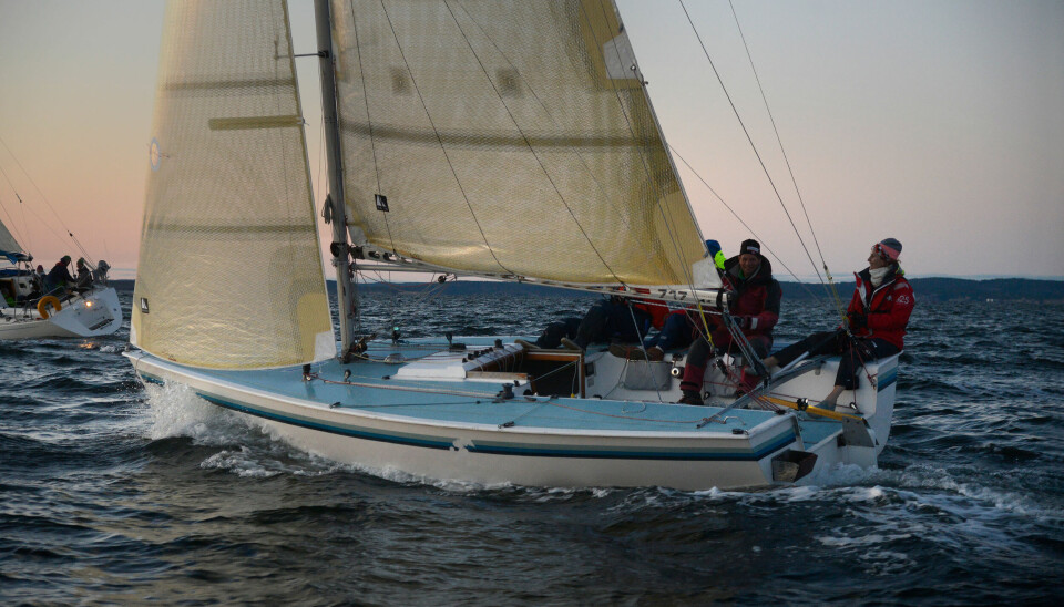 FÆRDERN: Elvstrøm 717 er stadig å se på fjorden, her fra Færderseilasen for en del år tilbake.