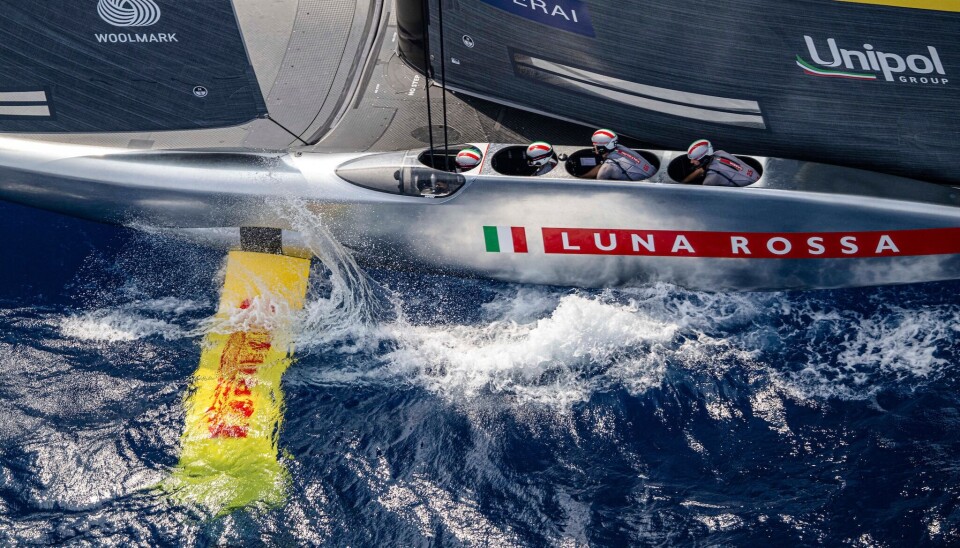 August 22, 2024. Louis Vuitton Preliminary Regatta, Race Day 1. LUNA ROSSA PRADA PIRELLI TEAM