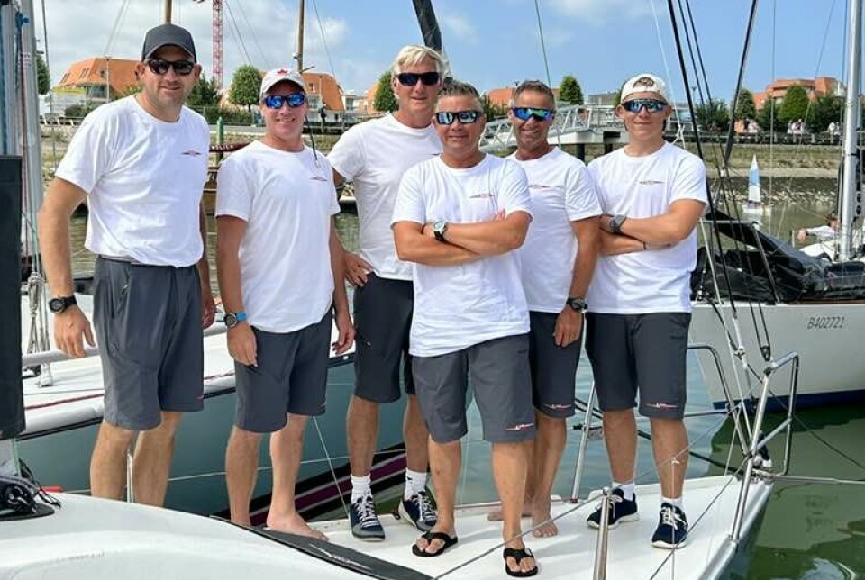 HALVTON: Espen Kamperhaug, som sammen med Espen Guttormsen, Eliert Kamfjord, Calle Andersen, Karl Otto Book og Sindre Sørebø to sølv i Half Ton Classic (VM) i Belgia.