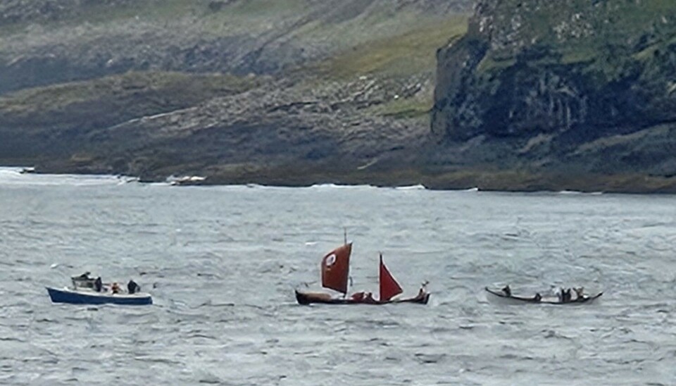 Naddodur forlot Færøyene 24. august med kurs for Norge Naddodur forlot Færøyene 24. august med kurs for Norge