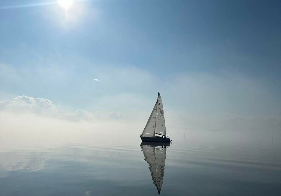 Tåke og lite vind på Mjøsa