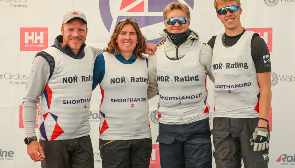 DOUBLEHANDED. Karl Otto Book, Maren Magda	Book, Edward Lysberg og Mattis Sandsgaard, alle fra Åsgårdstrand Seilforening