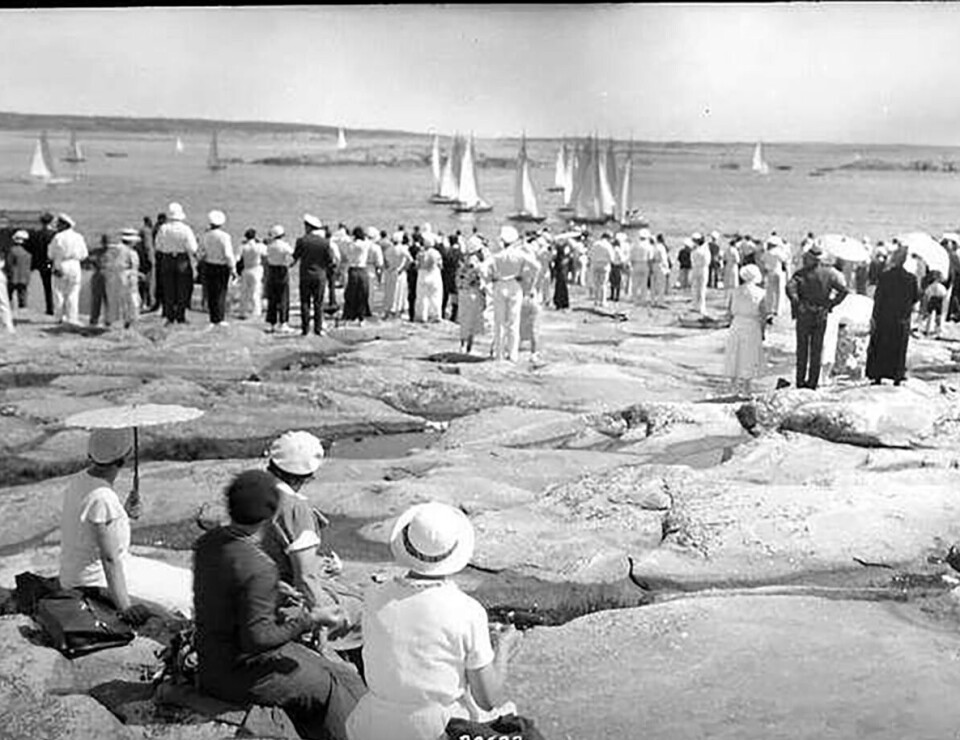 HANKØ: Garnholmen samlet stort publikum til seilasene etter krigen.